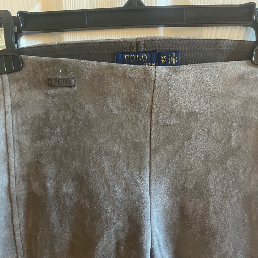 Polo by Ralph Lauren Women's Suede Gray Pants